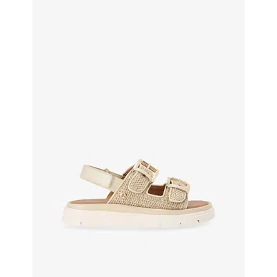 Carvela Comfort Womens Beige Comb Pavilion T-bar Woven Sandals