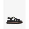 Carvela Comfort Womens  Fortuna Weave Faux-leather Sandals In Black