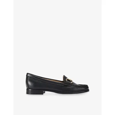 Carvela Comfort Womens Blk/other Click Wide-fit Leather Loafers Eur 42/ 9 Uk In Black