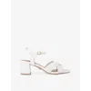 Carvela Comfort Womens Bone Krypton Woven-strap Faux-leather Sandals In Bone