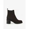 Carvela Comfort Womens  Chiara Block-heel Suede Ankle Boots In Brown