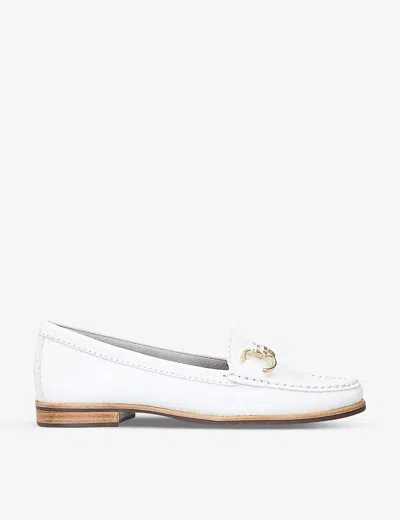 Carvela Comfort Click Leather Loafers In White