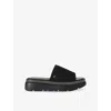 Carvela Comfort Womens  Dazzle Flatform Woven Slider Sandals In Black