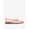 CARVELA COMFORT CARVELA COMFORT WOMEN'S PINK CLICK HORSEBIT-CHAIN LEATHER LOAFERS