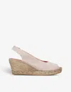 Carvela Comfort Womens Taupe Sharon 2 Open-toe Suede Wedge Espadrilles In Brown