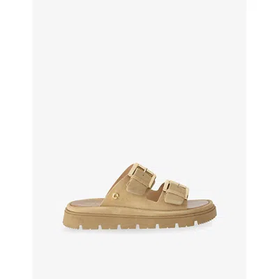 Carvela Comfort Womens Taupe Pavilion Suede Sandals Eur 42/ 9 Uk In Brown