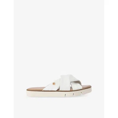 Carvela Comfort Womens White Vita Leather Sandals Eur 39 / 6 Uk