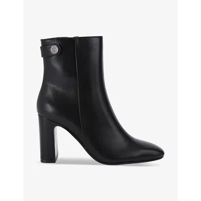 Carvela Womens Black Jackpot Logo-embellished Heeled Leather Ankle Boots
