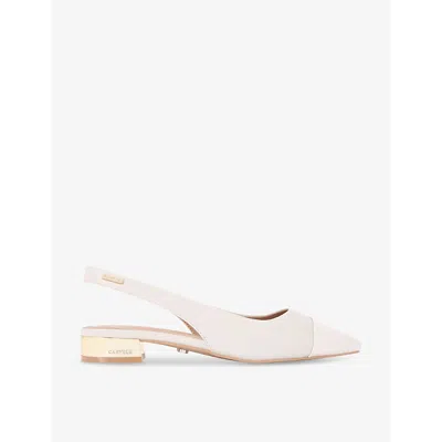 Carvela Womens Bone Amelia Sling-back Faux-leather Pumps