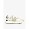 CARVELA FLARE GALA WOVEN-PANEL LEATHER LOW-TOP TRAINERS