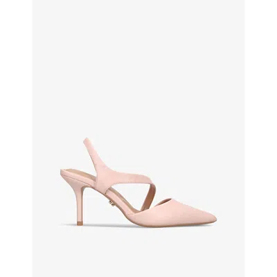 Carvela Womens Pale Pink Symmetry Leather Court Heels