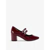 Carvela Womens Wine Harper Mary-jane Heeled Patent-leather Pumps In Wine