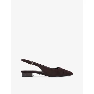 Carvela Womens Amelia Suede Slingback Flats Dark Brown Eur 42/ 9 Uk