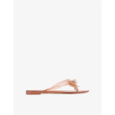 Carvela Womens Beige Arena Flower Jelly Sandals Eur 39 / 6 Uk In Pink
