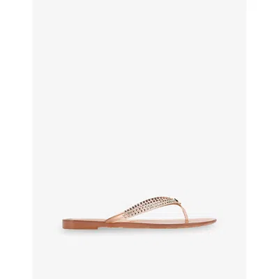 Carvela Womens Beige Arena Jewel Pvc Sandals Eur 38/5 Uk In Pink
