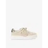 Carvela Womens Beige Chiara Bow Suede Low-top Trainers Eur 38/5 Uk
