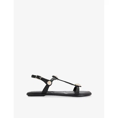 Carvela Womens  Amalia Flat Leather Sandals In Black