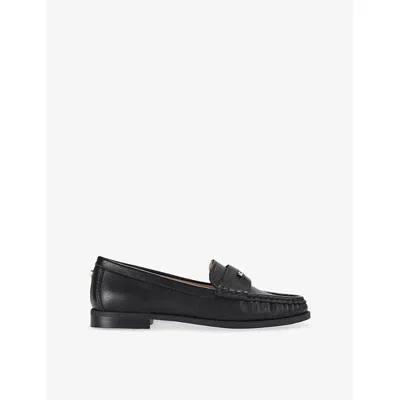 Carvela Womens Black Avanti Leather Loafers Eur 38/5 Uk