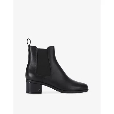 Carvela Womens Black Contino Heeled Leather Ankle Boots Eur 41 / 8 Uk