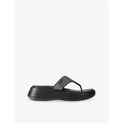 Carvela Womens Black Dorata Woven Sandals Eur 41 / 8 Uk