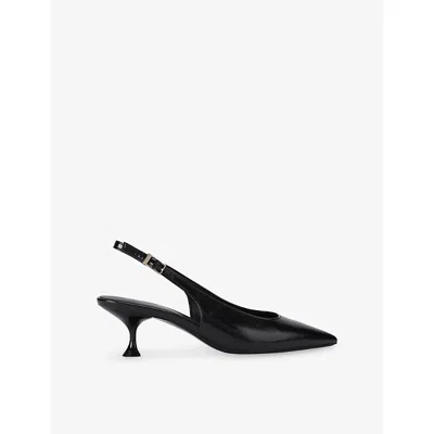 Carvela Womens Black Elisia Leather Sling-back Courts Eur 39 / 6 Uk