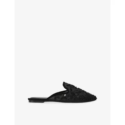 Carvela Womens Black Evelina Lace Mules Eur 38/5 Uk