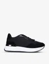 Carvela Womens Black Flare Chunky-soled Mesh And Suede Low-top Trainers In Black