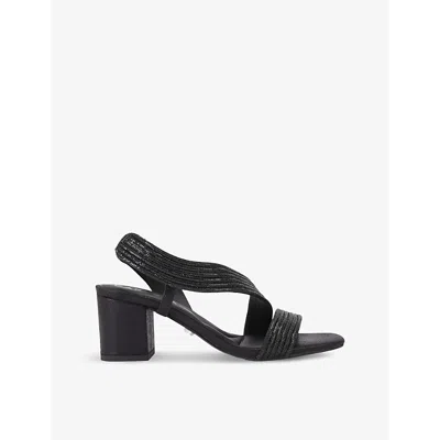 Carvela Womens  Gala Jewel-embellished Rope-effect Woven Sandals In Black