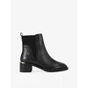 Carvela Womens Black Liberty Leather Heeled Ankle Boots Eur 42/ 9 Uk In Animal Print