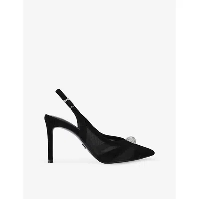Carvela Womens Black Lumera Mesh Sling-back Courts Eur 39 / 6 Uk