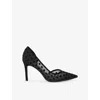 Carvela Womens Black Positano D'orsay Woven Heeled Courts Eur 40 / 7 Uk In Black