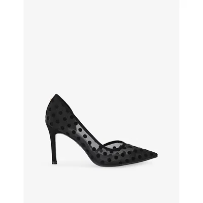 Carvela Womens Black Positano D'orsay Woven Heeled Courts Eur 40 / 7 Uk