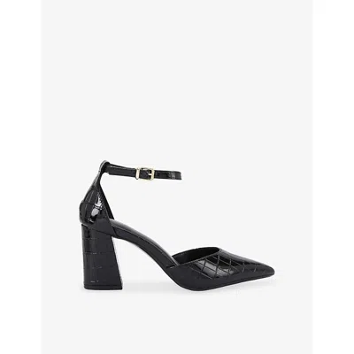 Carvela Womens Black Refined Crocodile-embossed Faux-leather Courts Eur 40 / 7 Uk