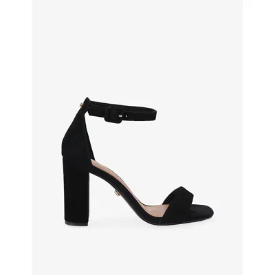 Carvela Womens Black Regatta Suede Heeled Sandals Eur 38/5 Uk