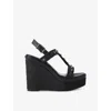 Carvela Womens Sorella Rope Wedge Sandals Black Eur 40 / 7 Uk
