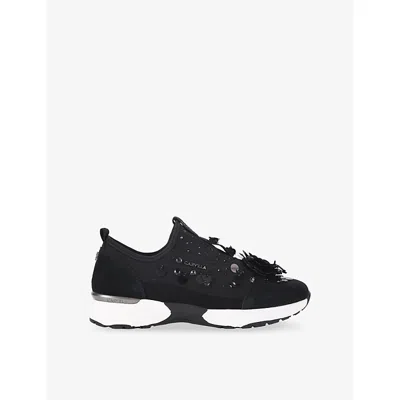 Carvela Womens Black Tempo Flower Mesh Trainers Eur 40 / 7 Uk