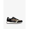 Carvela Womens Blk/brown Florencia Leopard Faux-leather Trainers Eur 36 / 3 Uk In Animal Print