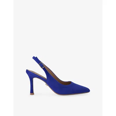 Carvela Womens Blue Corletta Heeled Suede Slingback-courts Eur 37 / 4 Uk In Multi