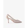 Carvela Womens Blush Hotsox Pointed-toe Mesh Court Heels In Blush