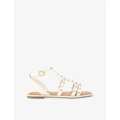 Carvela Womens Bone Alia Leather Sandals Eur 37 / 4 Uk In Brown
