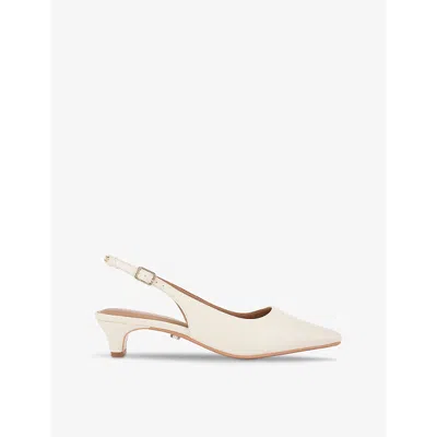 Carvela Womens Bone Carina Slingback Faux-leather Courts