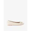 Carvela Womens Bone Sardinia Faux-leather Ballet Flats Eur 40 / 7 Uk