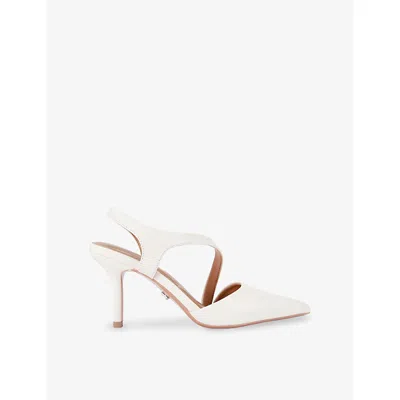 Carvela Womens Bone Symmetry Faux-leather Heeled Courts Eur 40 / 7 Uk