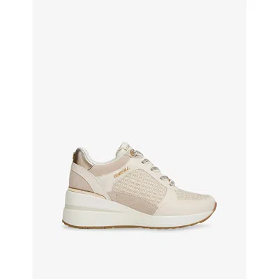 Carvela Womens Bone/comb Divina Woven Trainers Eur 36 / 3 Uk In Neutral