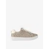 Carvela Womens Joyful Quilted Faux-leather Low-top Trainers Bronze Eur 39 / 6 Uk In Brown