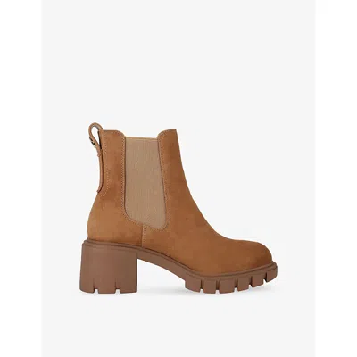 Carvela Womens  Ignite Suede Heeled Chelsea Boots In Brown