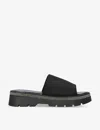 Carvela Womens Black Billions 2 Crystal-embellished Woven Sandals In Black