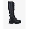 Carvela Womens Black Boulder High Leather Boots In Black