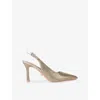 Carvela Womens Gold Corletta Woven Heeled Slingback Courts Eur 39 / 6 Uk In Gold