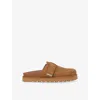 Carvela Womens Dazzle Embellished-trim Suede Mules Camel In Camel